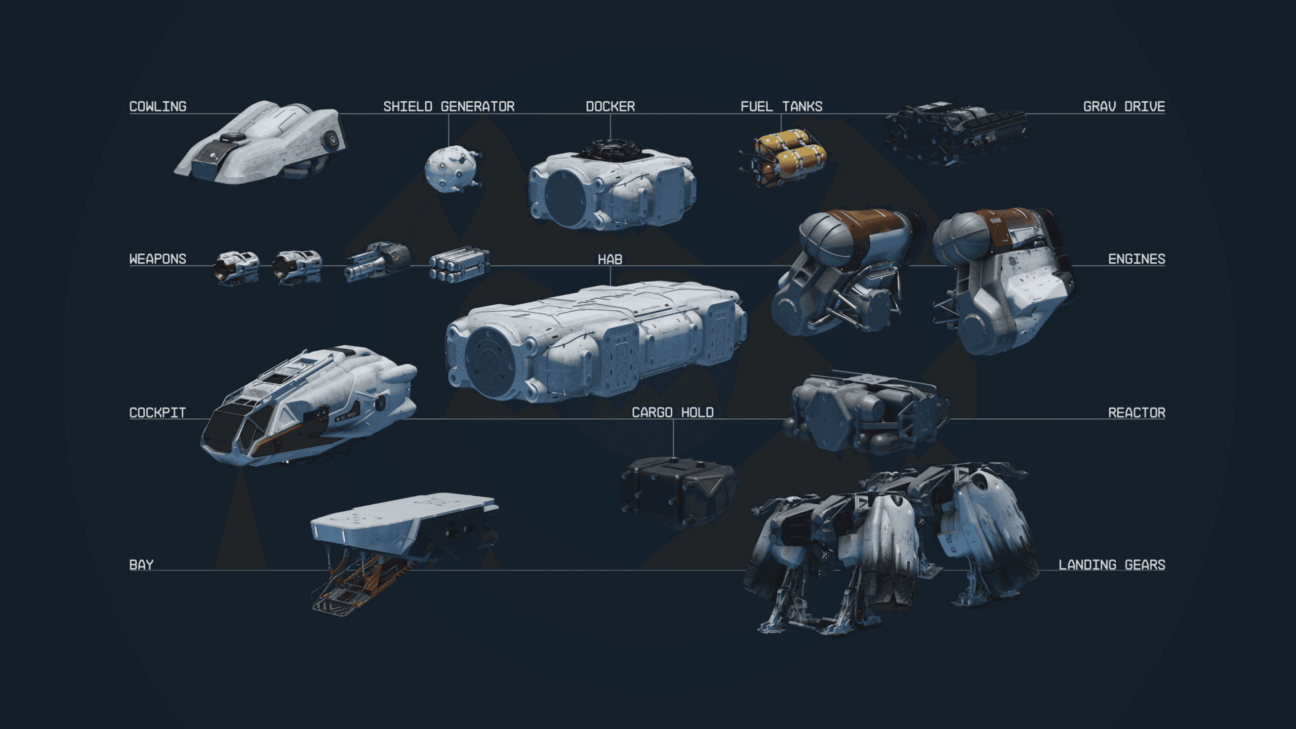 Different ship modules