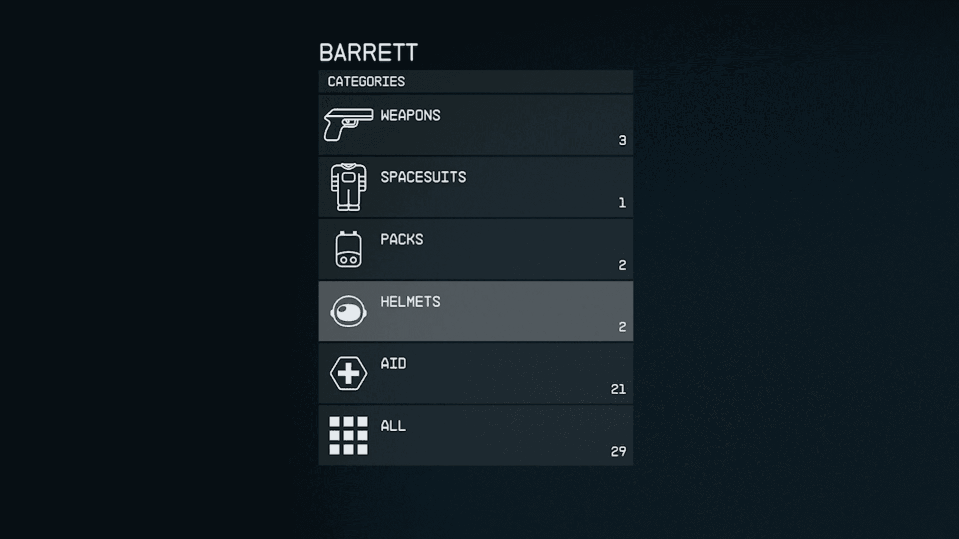 Barrett Inventory